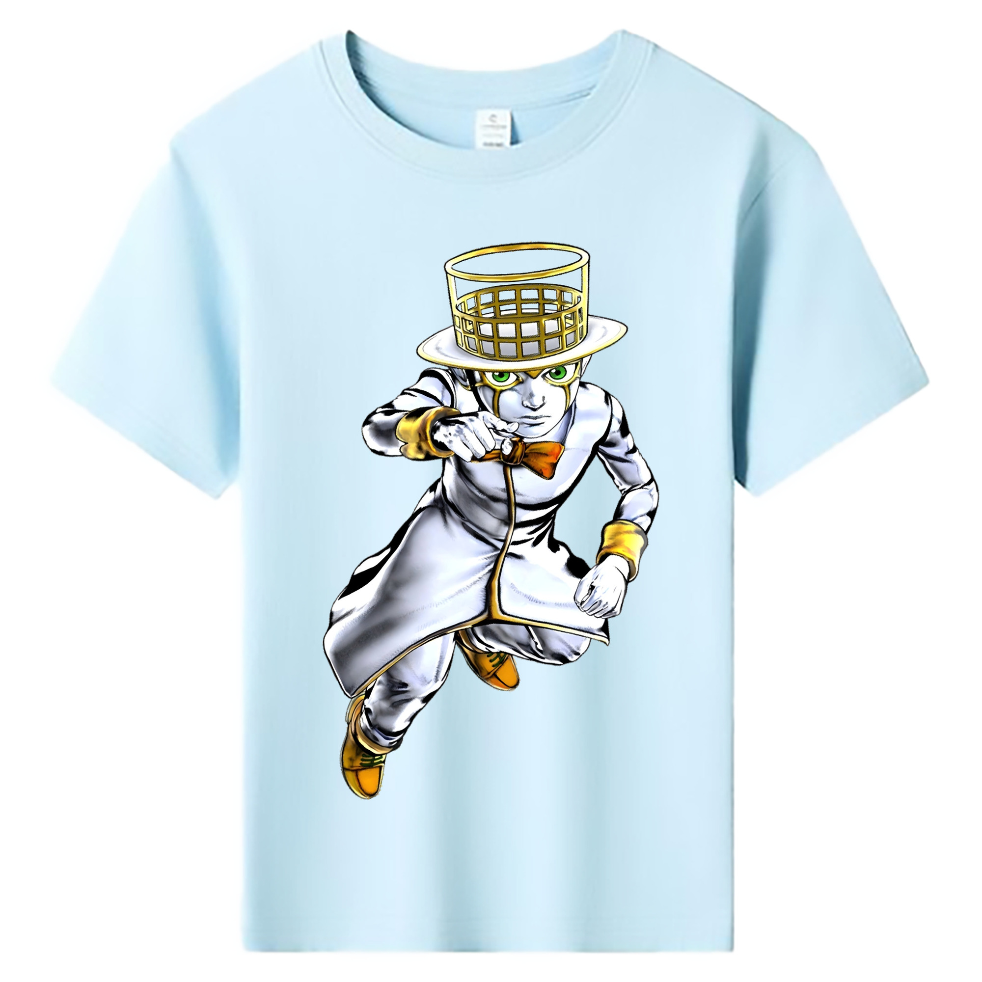 （画像用） ジョジョの奇妙な冒険 岸辺 露伴（きしべ ろはん） JoJo's Bizarre Adventure Rohan Kishibe 綿100％キッズTシャツ（フロントプリント）